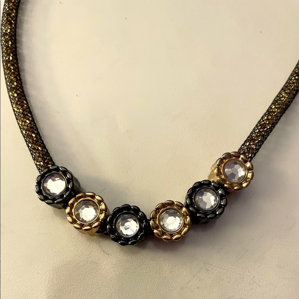 Beautiful Gold Wrapped Mesh necklace